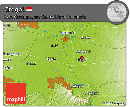 Physical 3D Map of Grogol