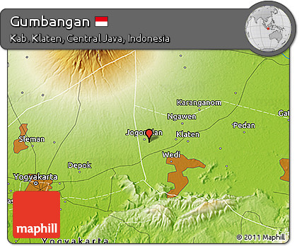 Physical 3D Map of Gumbangan