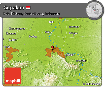 Physical 3D Map of Gupakan