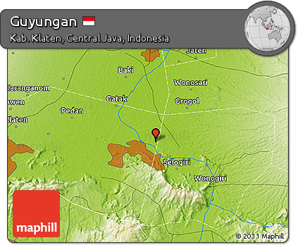 Physical 3D Map of Guyungan