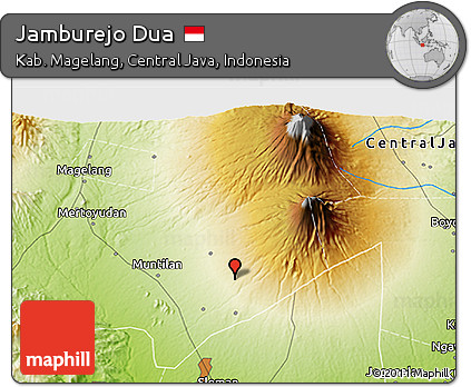 Physical 3D Map of Jamburejo Dua