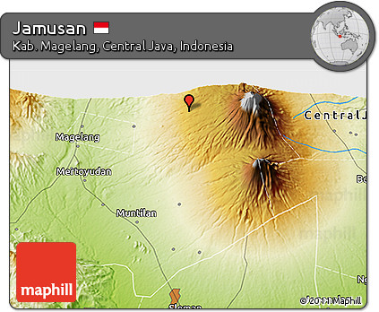 Physical 3D Map of Jamusan