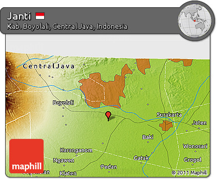 Physical 3D Map of Janti