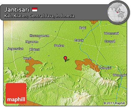 Physical 3D Map of Jantisari