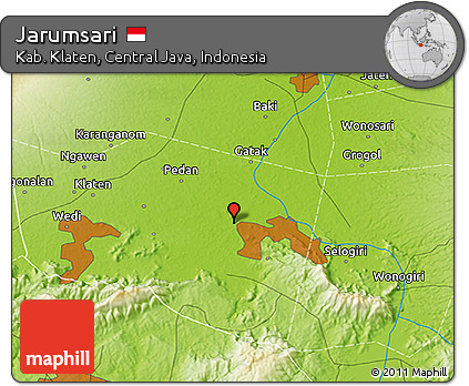 Physical 3D Map of Jarumsari