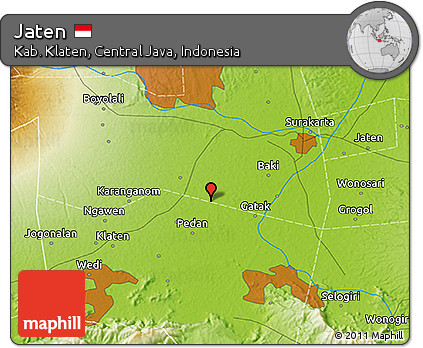 Physical 3D Map of Jaten