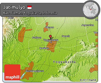 Physical 3D Map of Jatimulyo