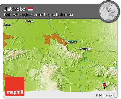 Physical 3D Map of Jatiroto