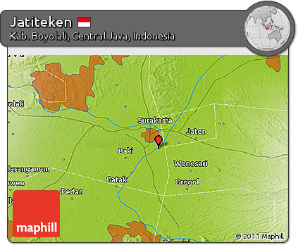 Physical 3D Map of Jatiteken