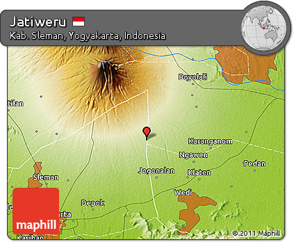 Physical 3D Map of Jatiweru