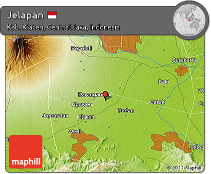 Physical 3D Map of Jelapan