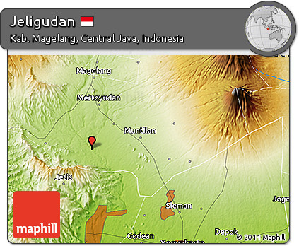 Physical 3D Map of Jeligudan
