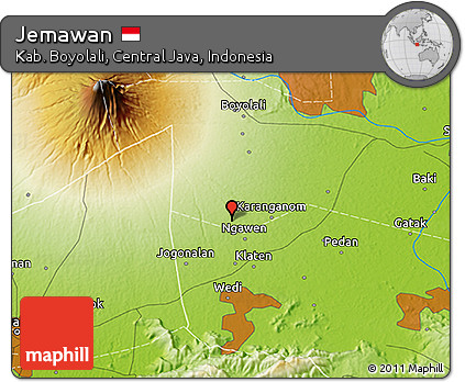 Physical 3D Map of Jemawan