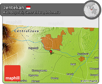 Physical 3D Map of Jentekan