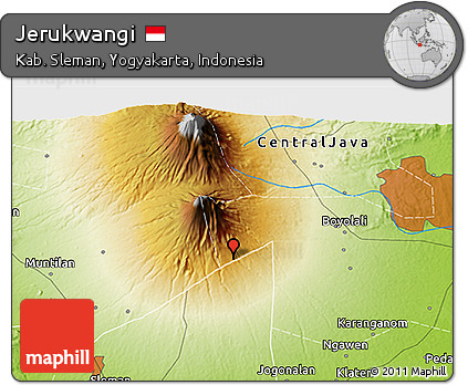 Physical 3D Map of Jerukwangi