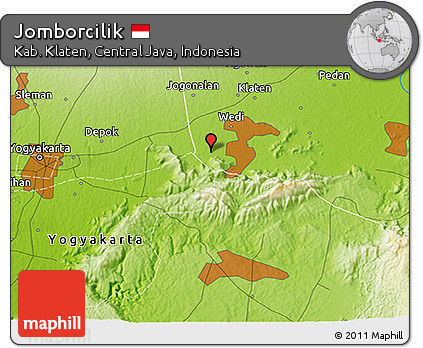 Physical 3D Map of Jomborcilik