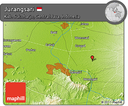 Physical 3D Map of Jurangsari