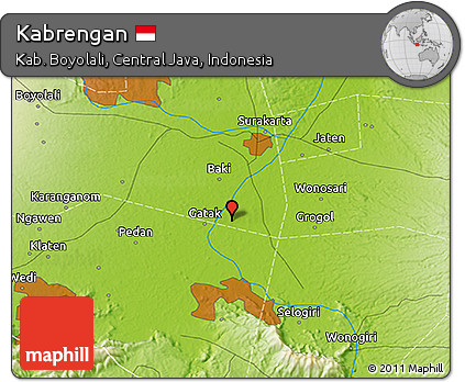 Physical 3D Map of Kabrengan
