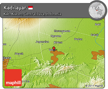 Physical 3D Map of Kadilayar