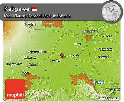 Physical 3D Map of Kaligawe