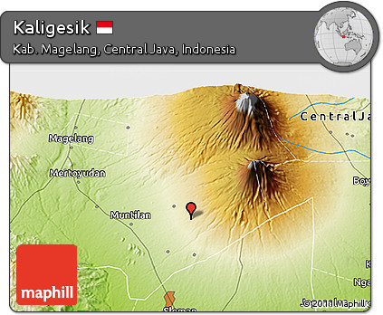Physical 3D Map of Kaligesik