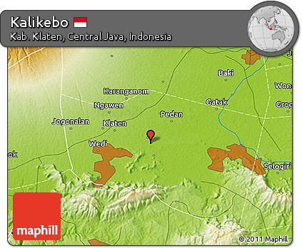 Physical 3D Map of Kalikebo