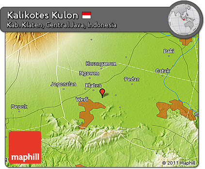 Physical 3D Map of Kalikotes Kulon