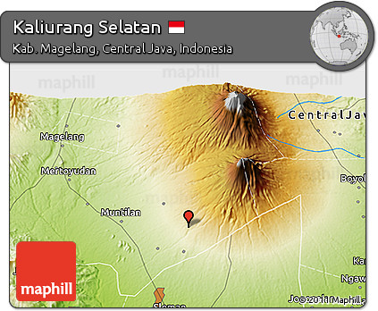 Physical 3D Map of Kaliurang Selatan