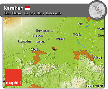 Physical 3D Map of Karakan