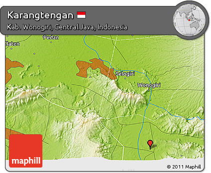 Physical 3D Map of Karangtengan