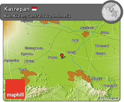 Physical 3D Map of Kasrepan