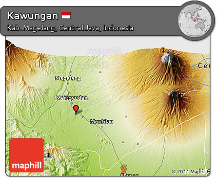 Physical 3D Map of Kawungan