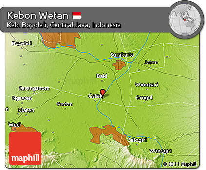 Physical 3D Map of Kebon Wetan