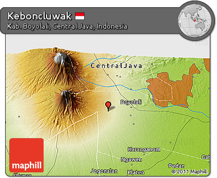 Physical 3D Map of Keboncluwak