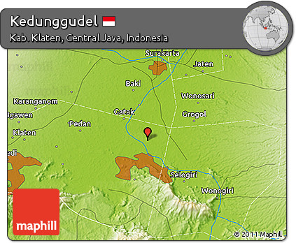 Physical 3D Map of Kedunggudel