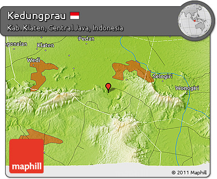 Physical 3D Map of Kedungprau