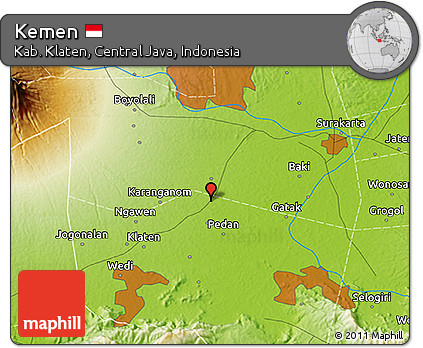Physical 3D Map of Kemen
