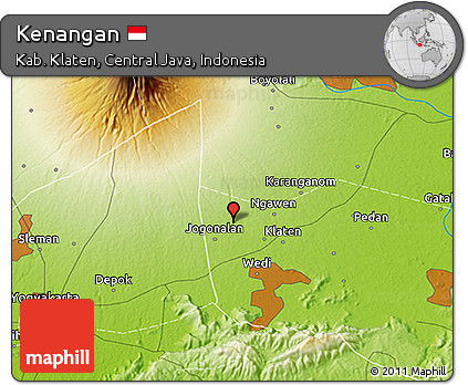 Physical 3D Map of Kenangan