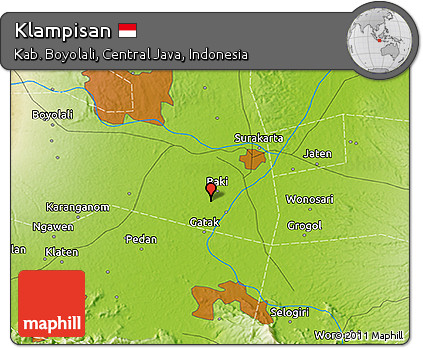 Physical 3D Map of Klampisan