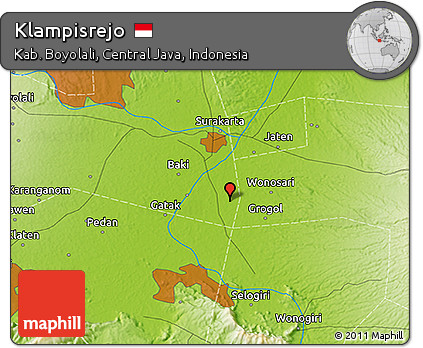 Physical 3D Map of Klampisrejo