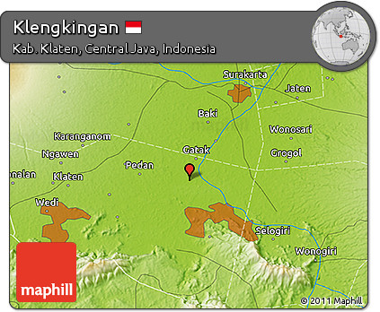 Physical 3D Map of Klengkingan