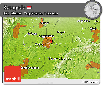 Physical 3D Map of Kotagede