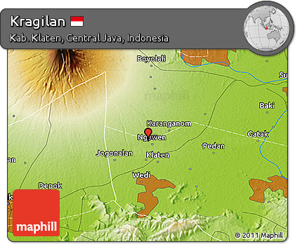 Physical 3D Map of Kragilan
