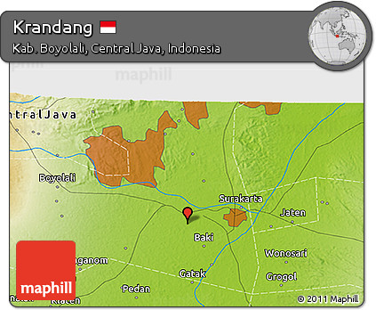 Physical 3D Map of Krandang