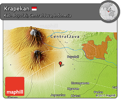 Physical 3D Map of Krapekan