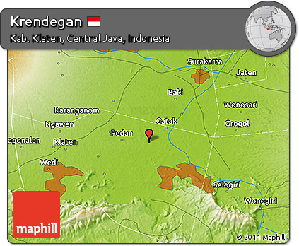 Physical 3D Map of Krendegan