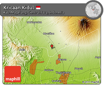 Physical 3D Map of Kricaan Kidul