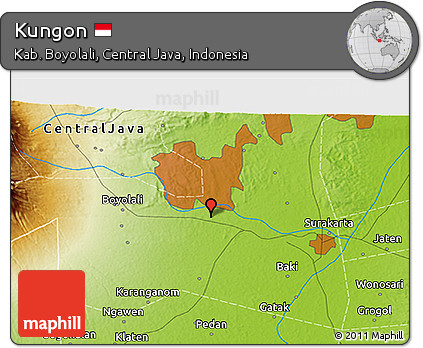 Physical 3D Map of Kungon