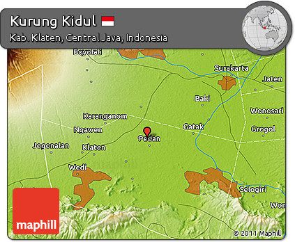 Physical 3D Map of Kurung Kidul