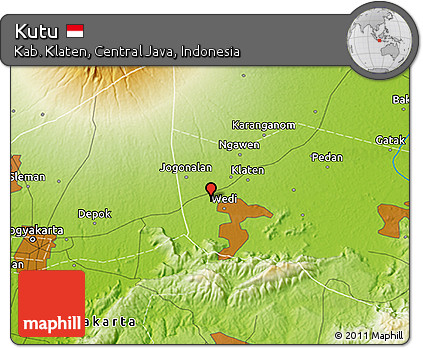 Physical 3D Map of Kutu